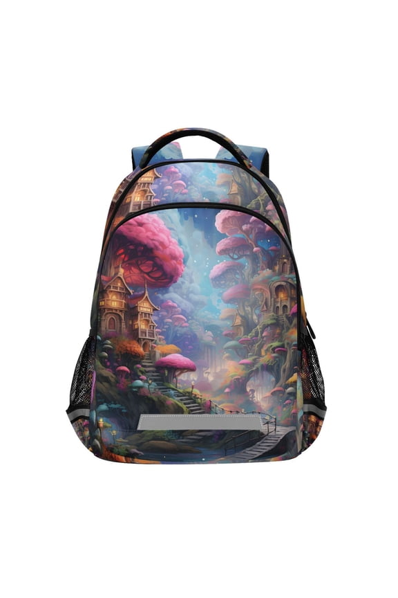 Mushrooms Magic Backpack Elementary School Bag Bookbag Travel Rucksack