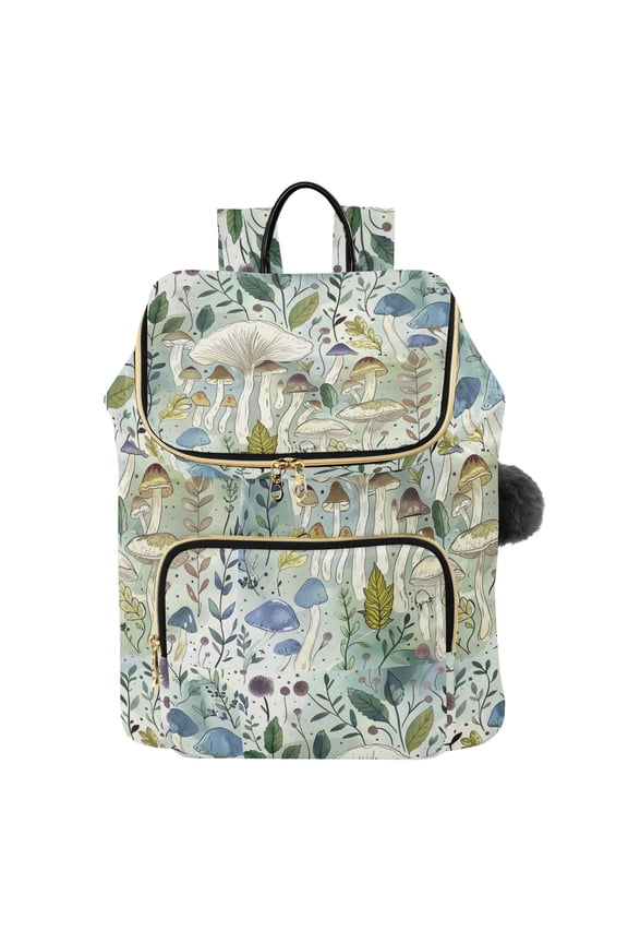 Mushrooms Oil Paint Travel Backpack Laptop Bag Large Capacity Daypack