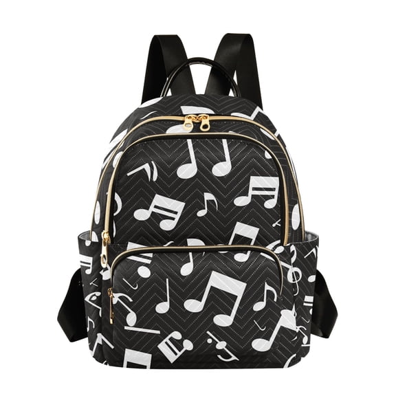 ALAZA Musical Note Pattern Womens Travel Laptop Backpack Large Daypack Ladies Shoulder Bags S