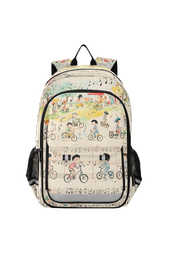 Musical Note School Laptop Backpack Travel Bag Casual Student Bookbag Rucksack