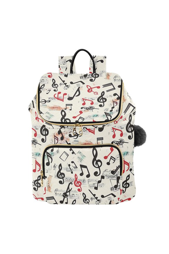 Musical Note Travel Backpack Laptop Bag Large Capacity Daypack