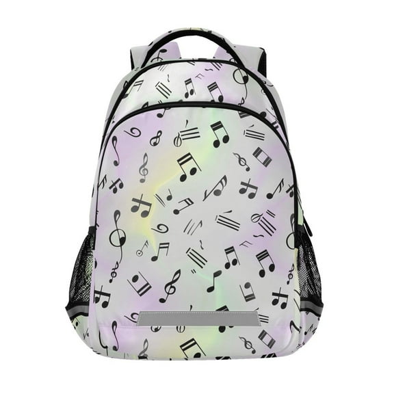 ALAZA Musical Notes in Tie Dye Backpack Elementary School Bag Bookbag Travel Rucksack