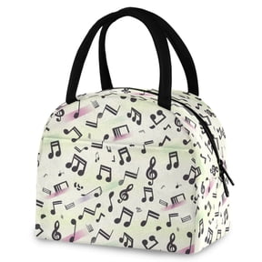 ALAZA Musical Notes with Rainbow Insulated Lunch Box Reusable Cooler Tote Bag Work Office Picnic