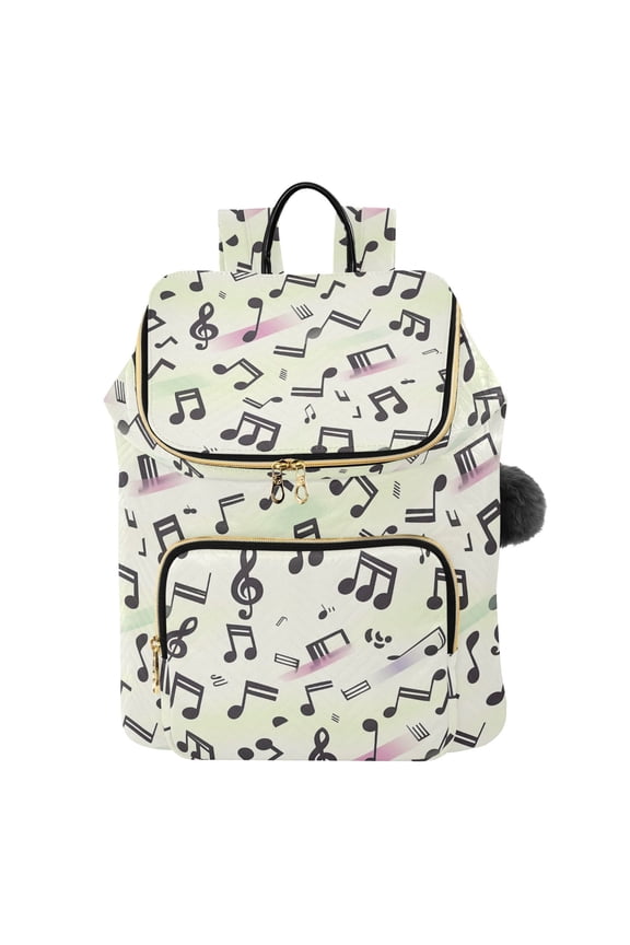 Musical Notes with Rainbow Travel Backpack Laptop Bag Large Capacity Daypack