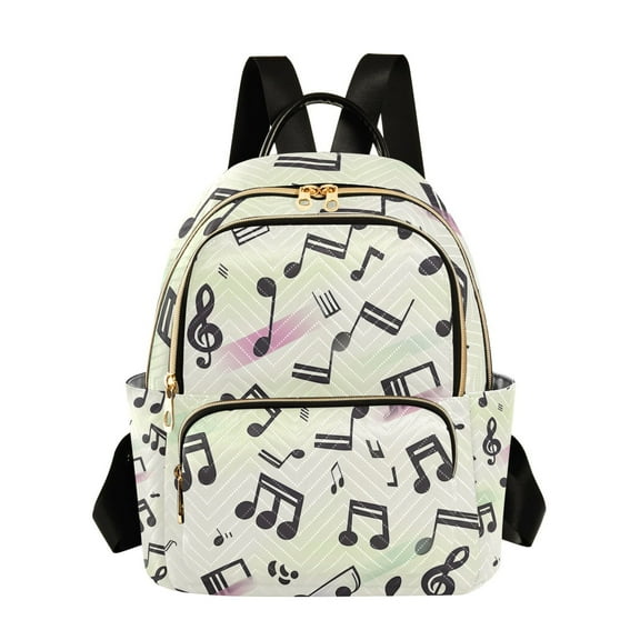 ALAZA Musical Notes with Rainbow Womens Travel Laptop Backpack Large Daypack Ladies Shoulder Bags M