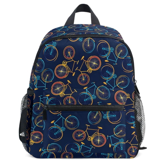 ALAZA Neon Bicycle Pattern School Backpack Student Bookbag Mini Bag