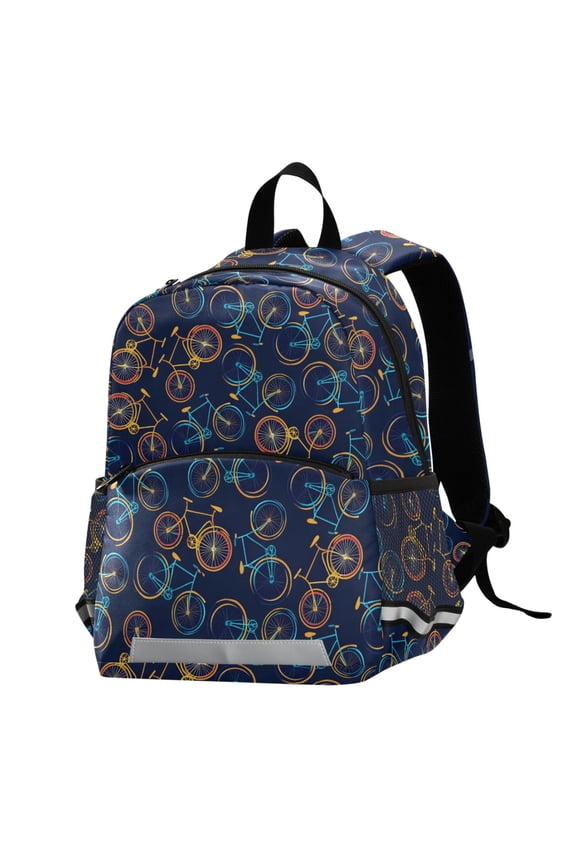 Neon Bicycle School Backpack Elementary Student Bookbag