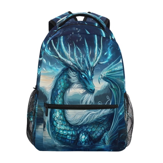 Dragonhide Backpack ALAZA Neon Dragon Scales Pattern School Backpack Elementary Stylish ...