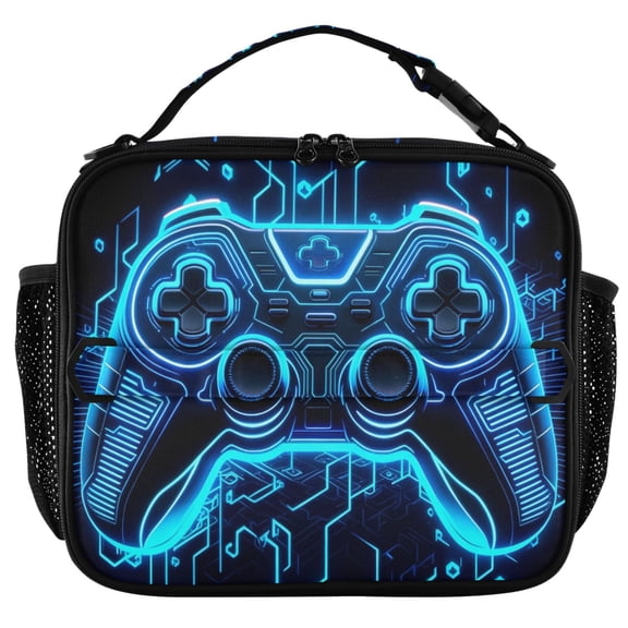 ALAZA Neon Game Controller Cool Insulated Lunch Box Lunch Bag Cooler Tote with Shoulder Strap