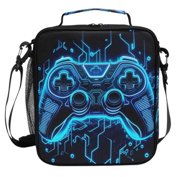 ALAZA Neon Game Controller Cool Lunch Box Insulated Cooler Lunch Bag with Shoulder Strap Meal Prep Tote