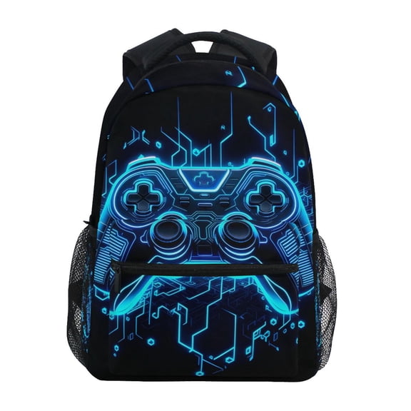 ALAZA Neon Game Controller Cool Pattern School Backpack Elementary Stylish Bookbag Laptop Bags Travel Daypack
