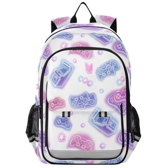 ALAZA Neon Game Controller School Laptop Backpack Travel Bag Casual Student Bookbag Rucksack