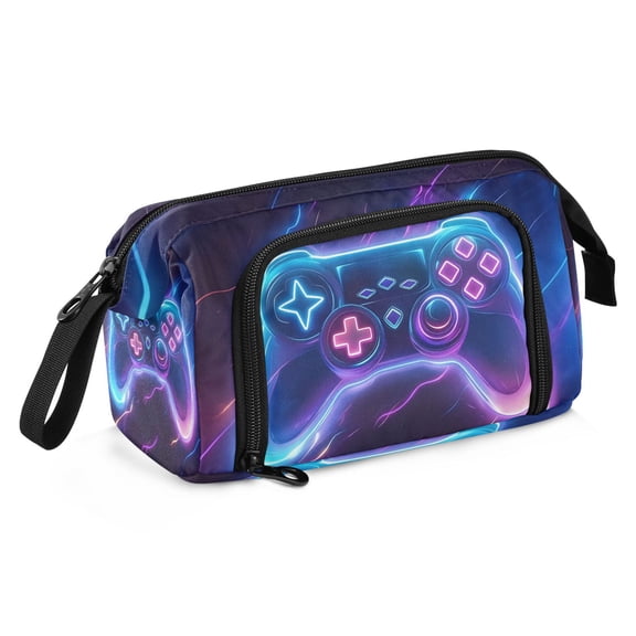 ALAZA Neon Gaming Controller Pencil Pouch Big Capacity Pencil Case Zipper Organizer Bag