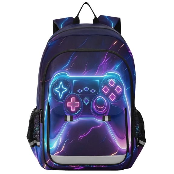 ALAZA Neon Gaming Controller School Laptop Backpack Travel Bag Casual Student Bookbag Rucksack