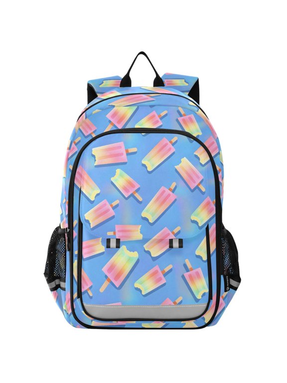 Neon Gradient Ice Cream School Laptop Backpack Travel Bag Casual Student Bookbag Rucksack