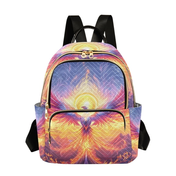 ALAZA Neon Phoenix Fire Bird Womens Travel Laptop Backpack Large Daypack Ladies Shoulder Bags S