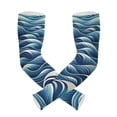 thumbnail image 1 of ALAZA Ocean Wave UV Sun Protection Arm Sleeves UPF 50+ Compression Cooling Sleeve 1 Pair, 1 of 7