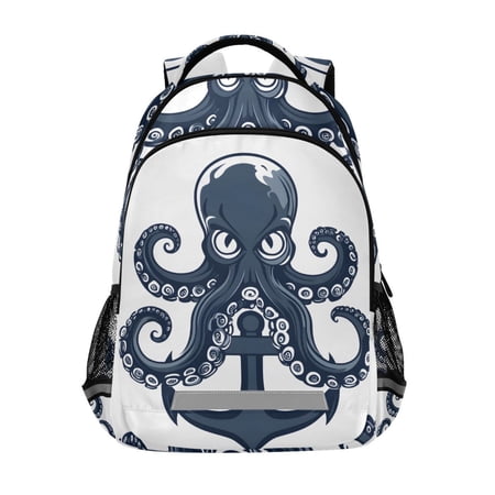 ALAZA Octopus Backpack Elementary School Bag Bookbag Travel Rucksack