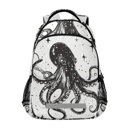 ALAZA Octopus Backpack Elementary School Bag Bookbag Travel Rucksack