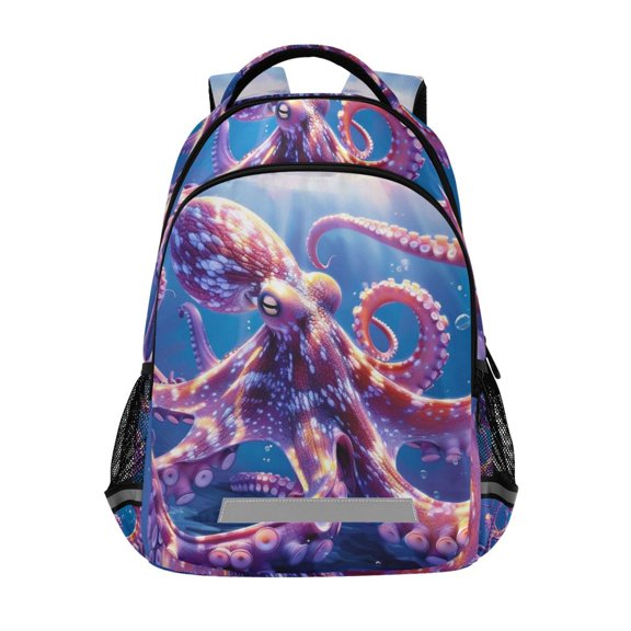 ALAZA Octopus Underwater Backpack Elementary School Bag Bookbag Travel Rucksack