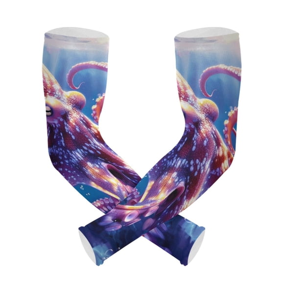 ALAZA Octopus Underwater UV Sun Protection Arm Sleeves UPF 50+ Compression Cooling Sleeve 1 Pair