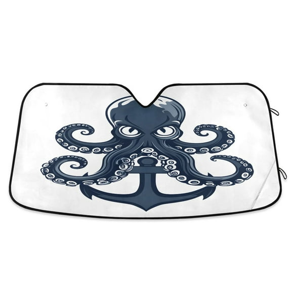 ALAZA Octopus Windshield Sun Shade Car Foldable Sun Visor Block UV Rays Protector 57"x31.5"