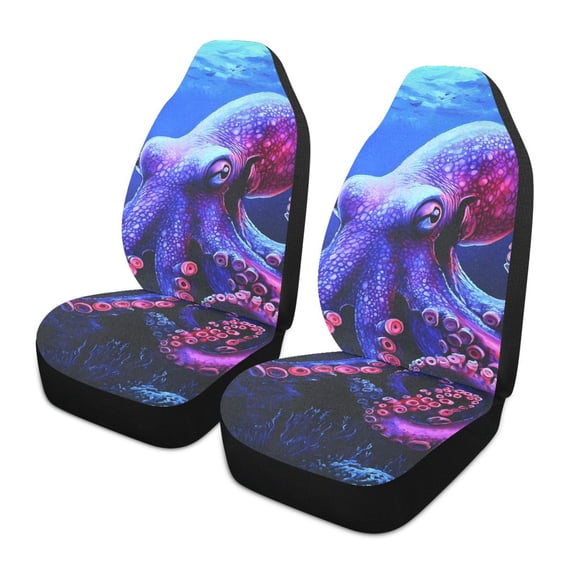 ALAZA Octopus in Sea Car Seat Covers 2 PCs Universal Auto Front Seats Interior Protector