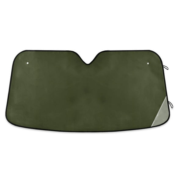 ALAZA Olive Green Solid Windshield Sun Shade Car Foldable Sun Visor Block UV Rays Protector 57"x31.5"