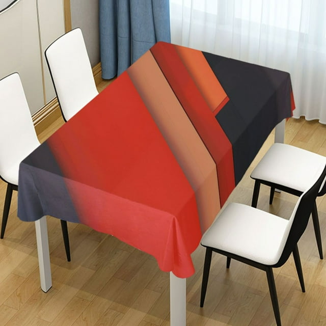 ALAZA Orange Black Pattern Rectangle Tablecloth Tablecover Dinning Table Cloth 54"x54"