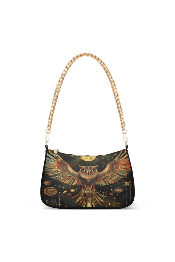 Owl Boho Women's Chain Shoulder Bag Hobo Handbag Tote Crossbody Purse