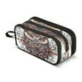 thumbnail image 1 of ALAZA Owl Pencil Case Bag 3 Compartment Pen Pouch Large Storage Holder Box Organizer, 1 of 8