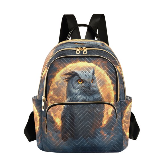 ALAZA Owl and Moon Womens Travel Laptop Backpack Large Daypack Ladies Shoulder Bags S