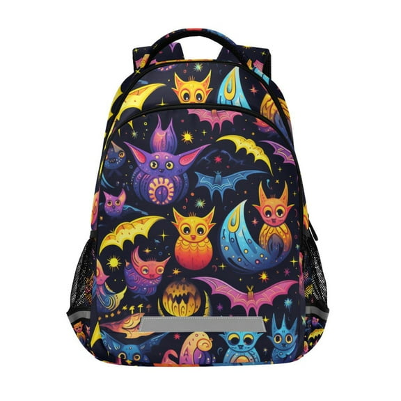 ALAZA Owls and Bats Magic Devil Backpack Elementary School Bag Bookbag Travel Rucksack