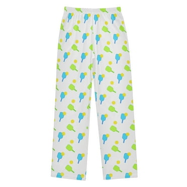 ALAZA Pajama Pants Pickle Balls Pj Bottoms Sleepwear Lounge with Pockets L