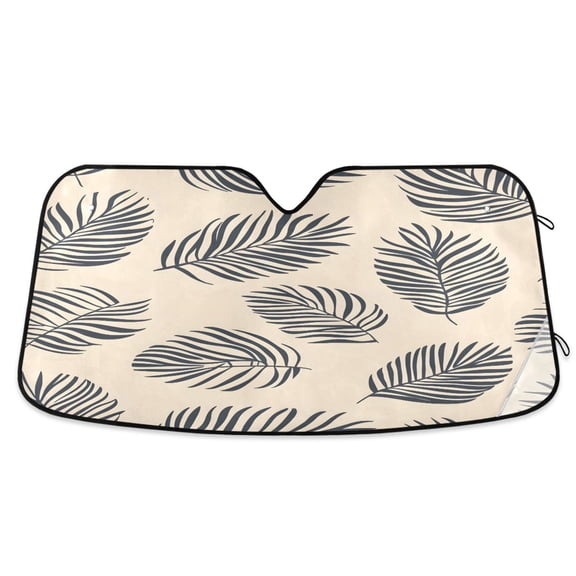 ALAZA Palm Leaf Pattern Windshield Sun Shade Car Foldable Visor Block UV Rays Protector 55"x27.6"