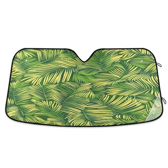 ALAZA Palm Leaf Windshield Sun Shade Car Foldable Visor Block UV Rays Protector 55"x27.6"