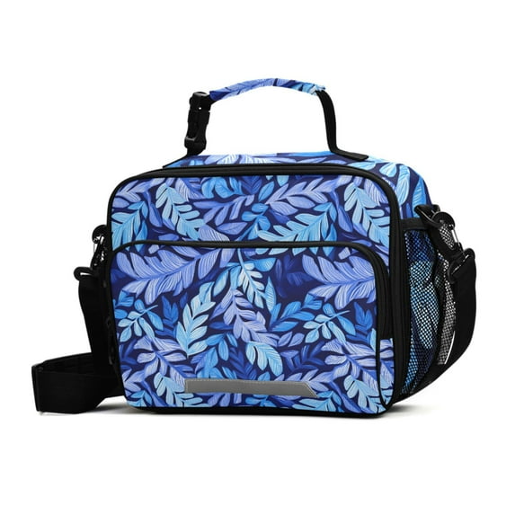 ALAZA Palm Leaf-c1 Lunch Box Insulated Cooler Bag Reusable Tote Bags Shoulder Strap