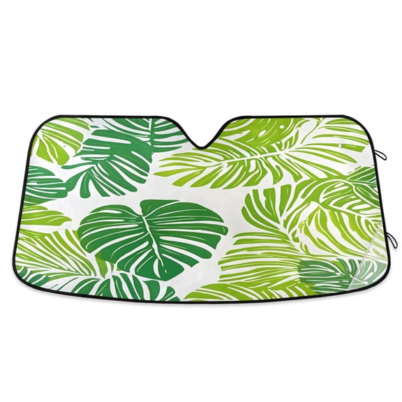 ALAZA Palm Leaf-c3 Windshield Sun Shade Car Foldable Sun Visor Block UV Rays Protector 55"x27.6"