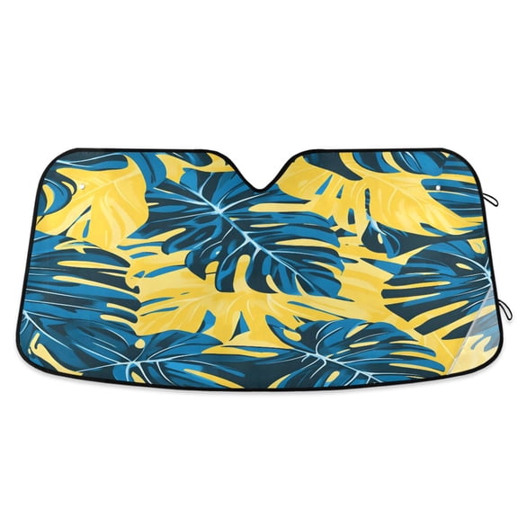 ALAZA Palm Leaf-c6 Windshield Sun Shade Car Foldable Sun Visor Block UV Rays Protector 55"x27.6"