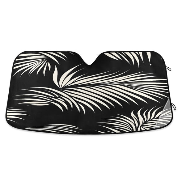ALAZA Palm Leaf-c8 Windshield Sun Shade Car Foldable Sun Visor Block UV Rays Protector 55"x27.6"