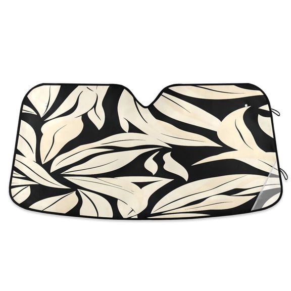 ALAZA Palm Leaf-e1 Windshield Sun Shade Car Foldable Sun Visor Block UV Rays Protector 55"x27.6"