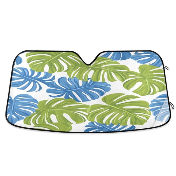 ALAZA Palm Leaf-e6 Windshield Sun Shade Car Foldable Sun Visor Block UV Rays Protector 55"x27.6"