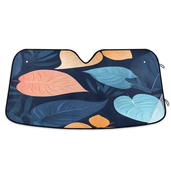 ALAZA Palm Leaf-e8 Windshield Sun Shade Car Foldable Sun Visor Block UV Rays Protector 55"x27.6"