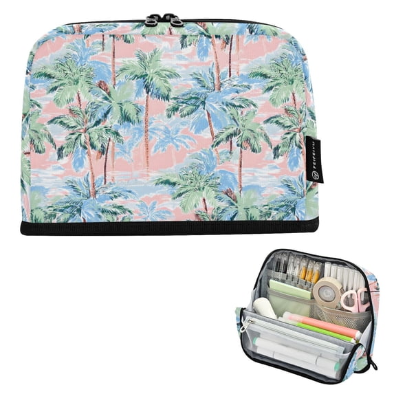 ALAZA Palm Tree Retro Pencil Case Pen Pouch Bag Large Capacity ...