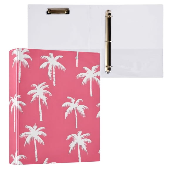 ALAZA Palm Tree-a3 Hardcover 3 Ring Binder 1.5" Round Rings Interior Pockets Binders Organizer 1 Pack