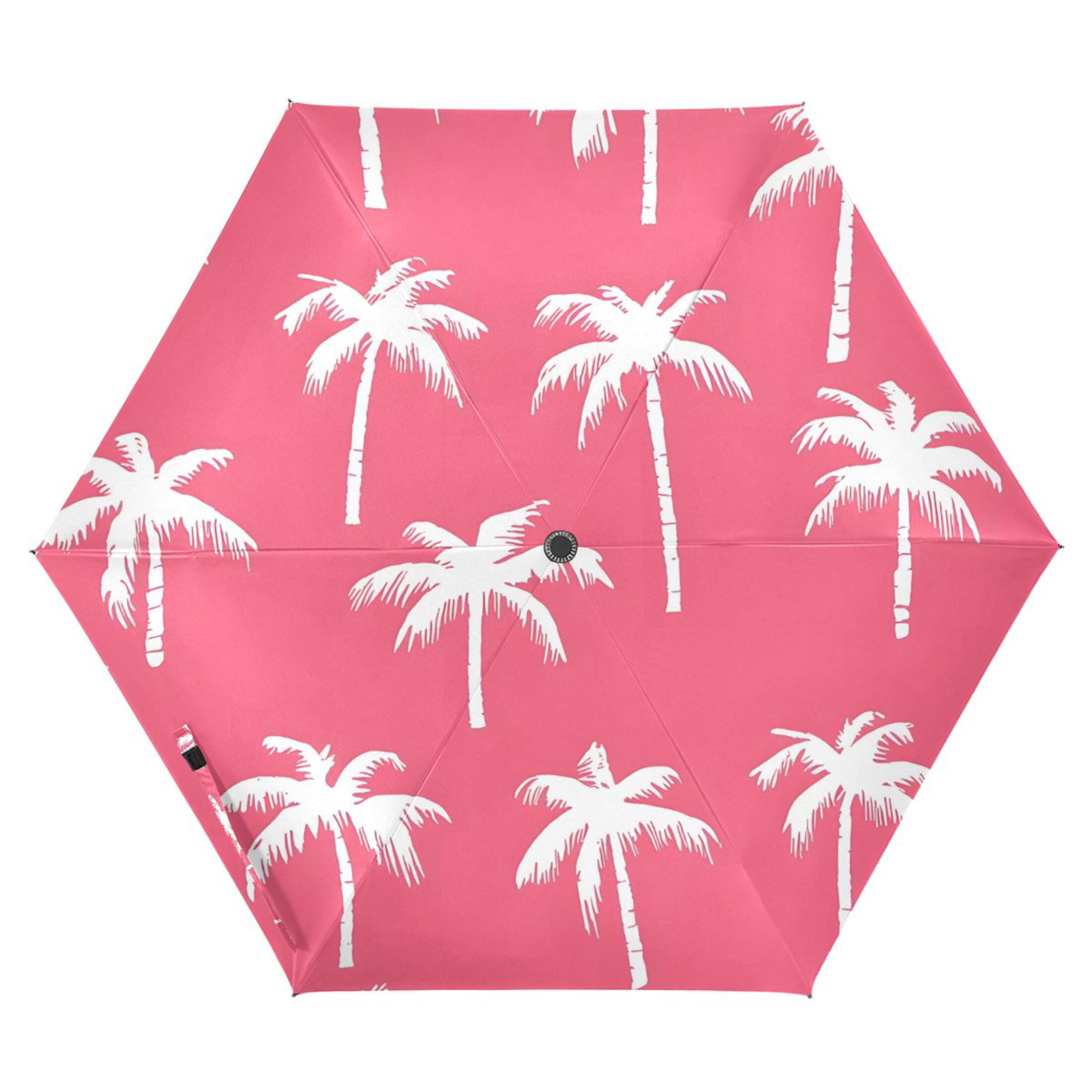 ALAZA Palm Tree-a3 UPF 50+ Compact Folding Umbrella for Rain Travel Umbrella Packable