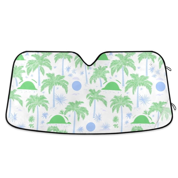 ALAZA Palm Trees-a3 Pattern Car Windshield Sun Shade Foldable UV Ray Sunshade Visor Protector 53 x 23.5in