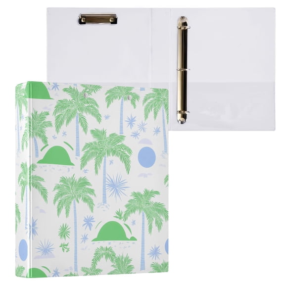 ALAZA Palm Trees-a3 Hardcover 3 Ring Binder 1.5" D-Rings with Interior Pockets Binders School 1 PC