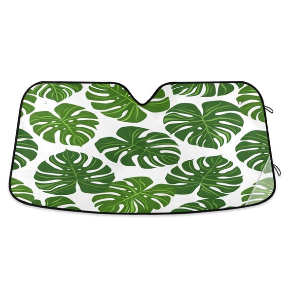 ALAZA Palm Tropical Leaf Windshield Sun Shade Car Foldable Visor Block UV Rays Protector 55"x27.6"