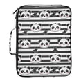 ALAZA Panda on Stripes Pattern Expanding Accordion File Folder 3 Ring ...